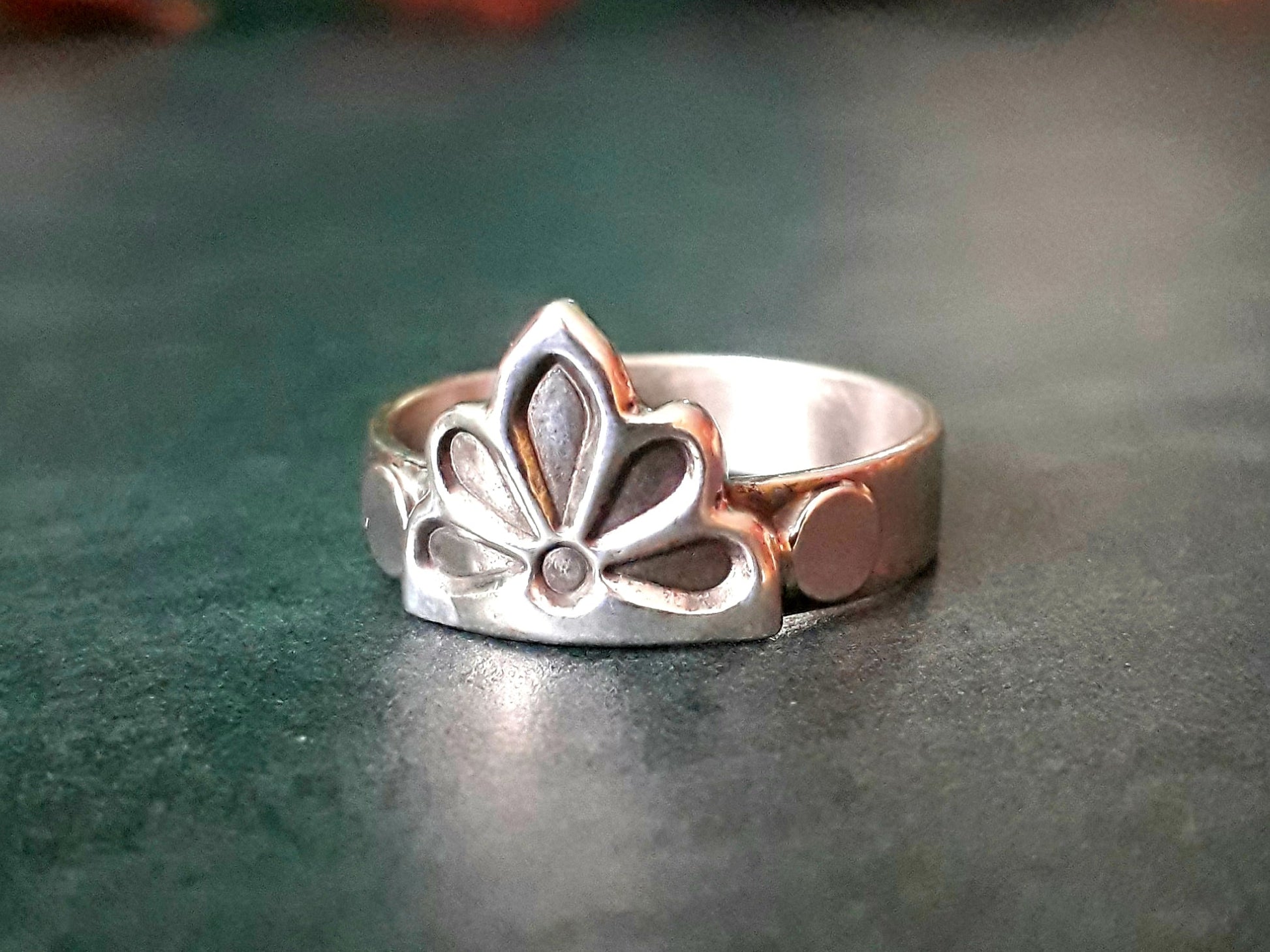 Chunky Boho Vintage Stacking Ring Size N¾ - Irmy Creations