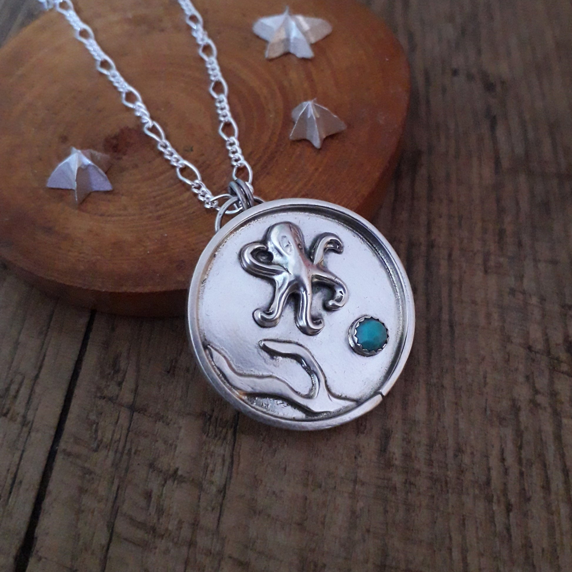Octopus Pendant with Turquoise - Irmy Creations