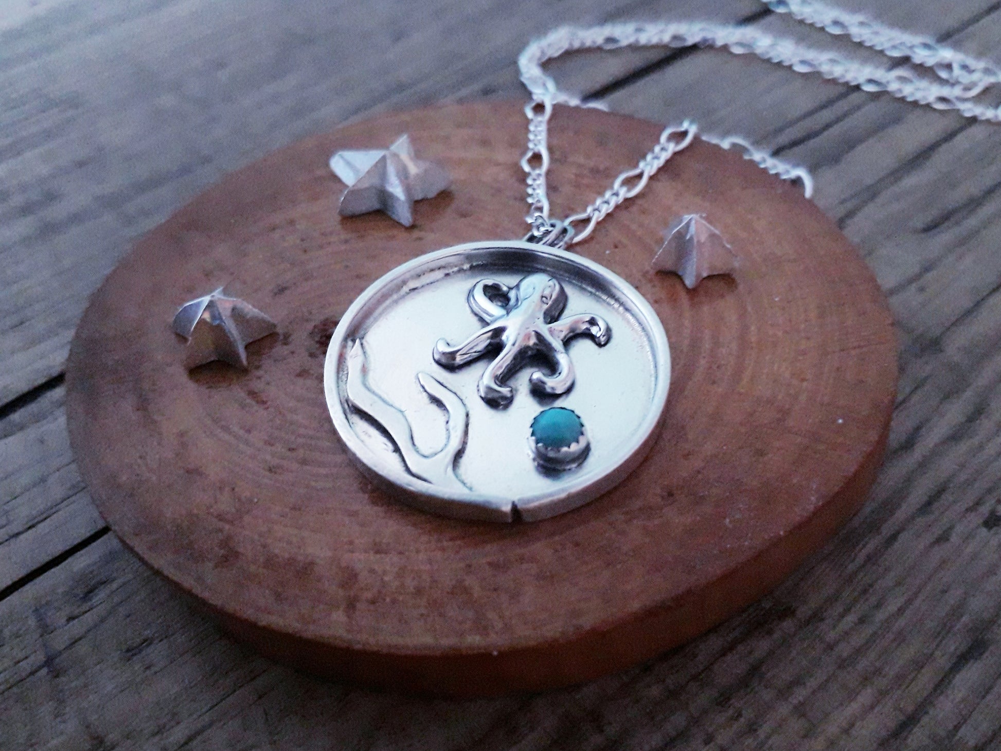 Octopus Pendant with Turquoise - Irmy Creations