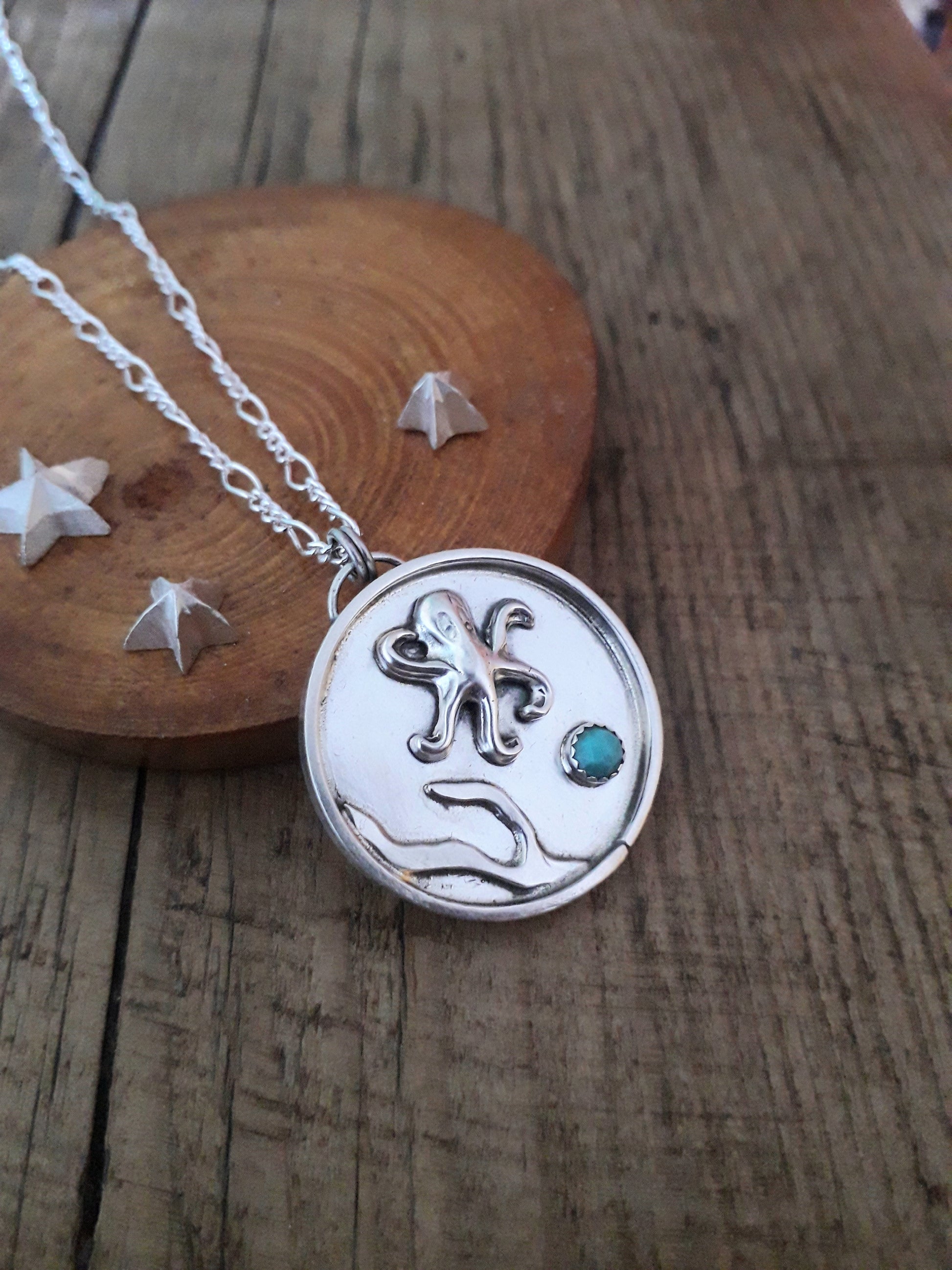 Octopus Pendant with Turquoise - Irmy Creations