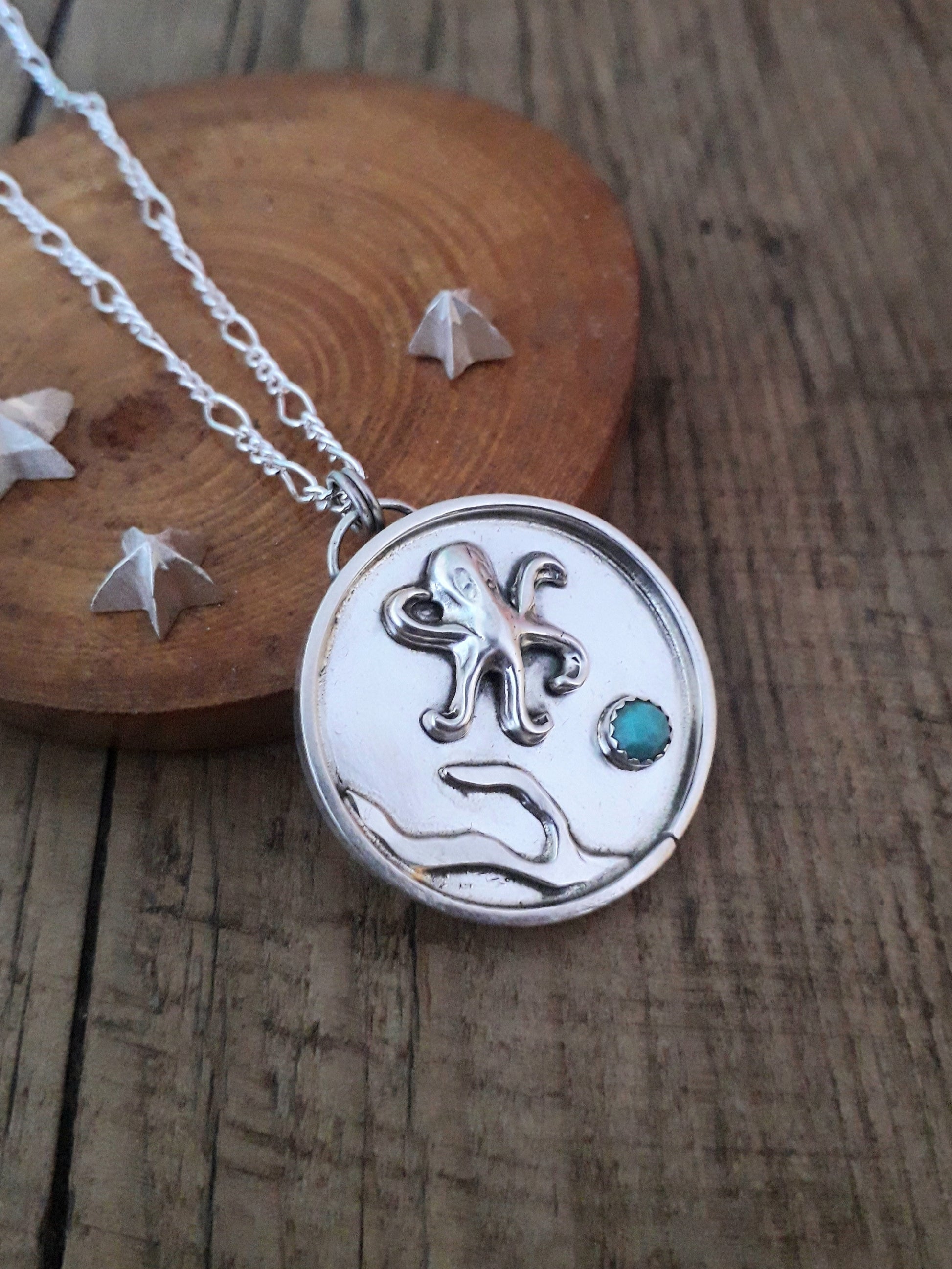 Octopus Pendant with Turquoise - Irmy Creations