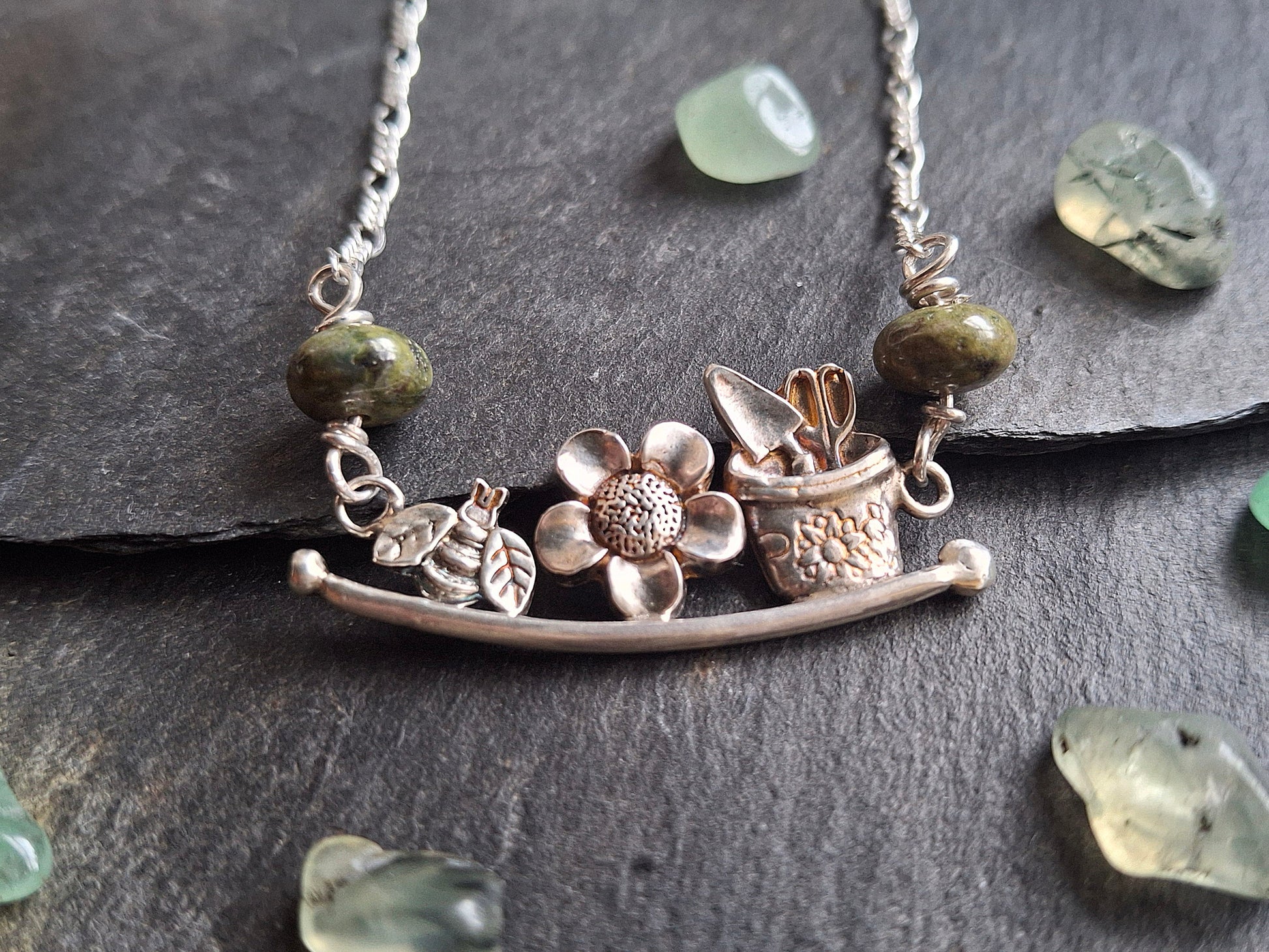 Planting Joy - Gardeners inspired Silver Necklace - Irmy Creations