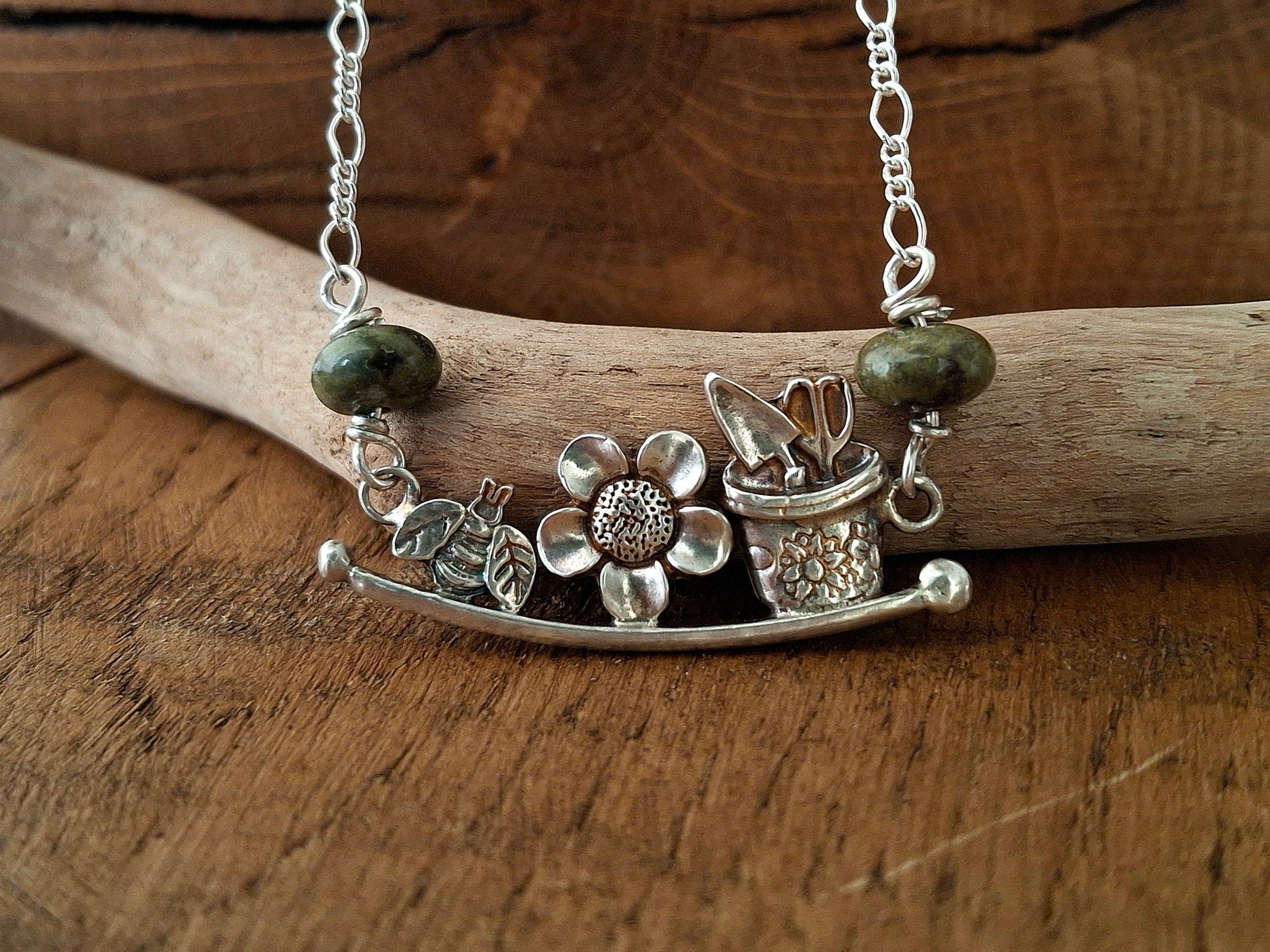 Planting Joy - Gardeners inspired Silver Necklace - Irmy Creations
