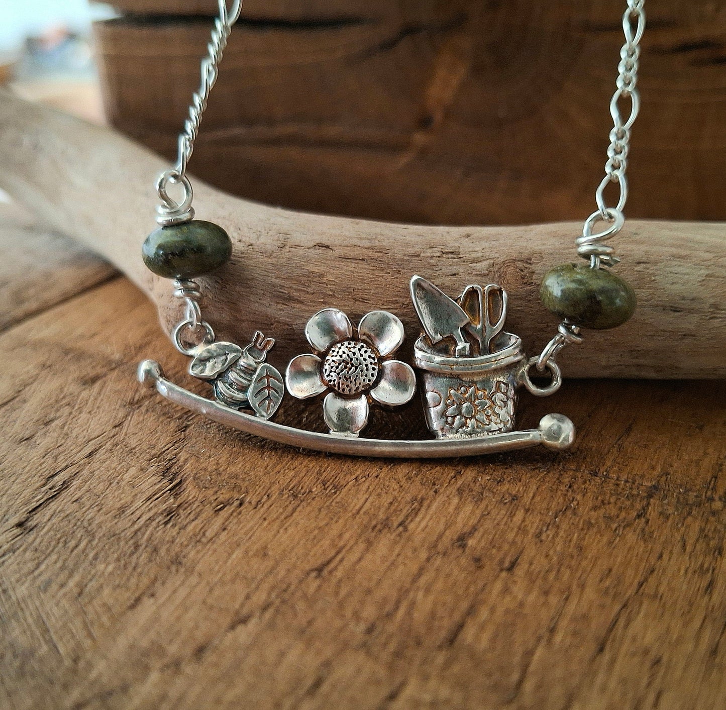 Planting Joy - Gardeners inspired Silver Necklace - Irmy Creations