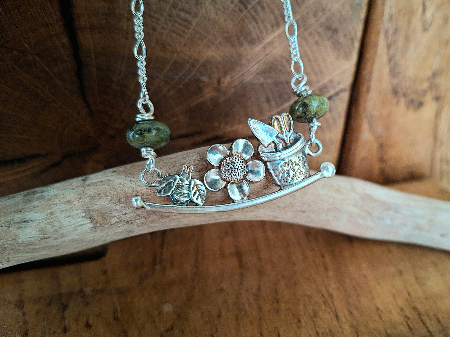 Planting Joy - Gardeners inspired Silver Necklace - Irmy Creations