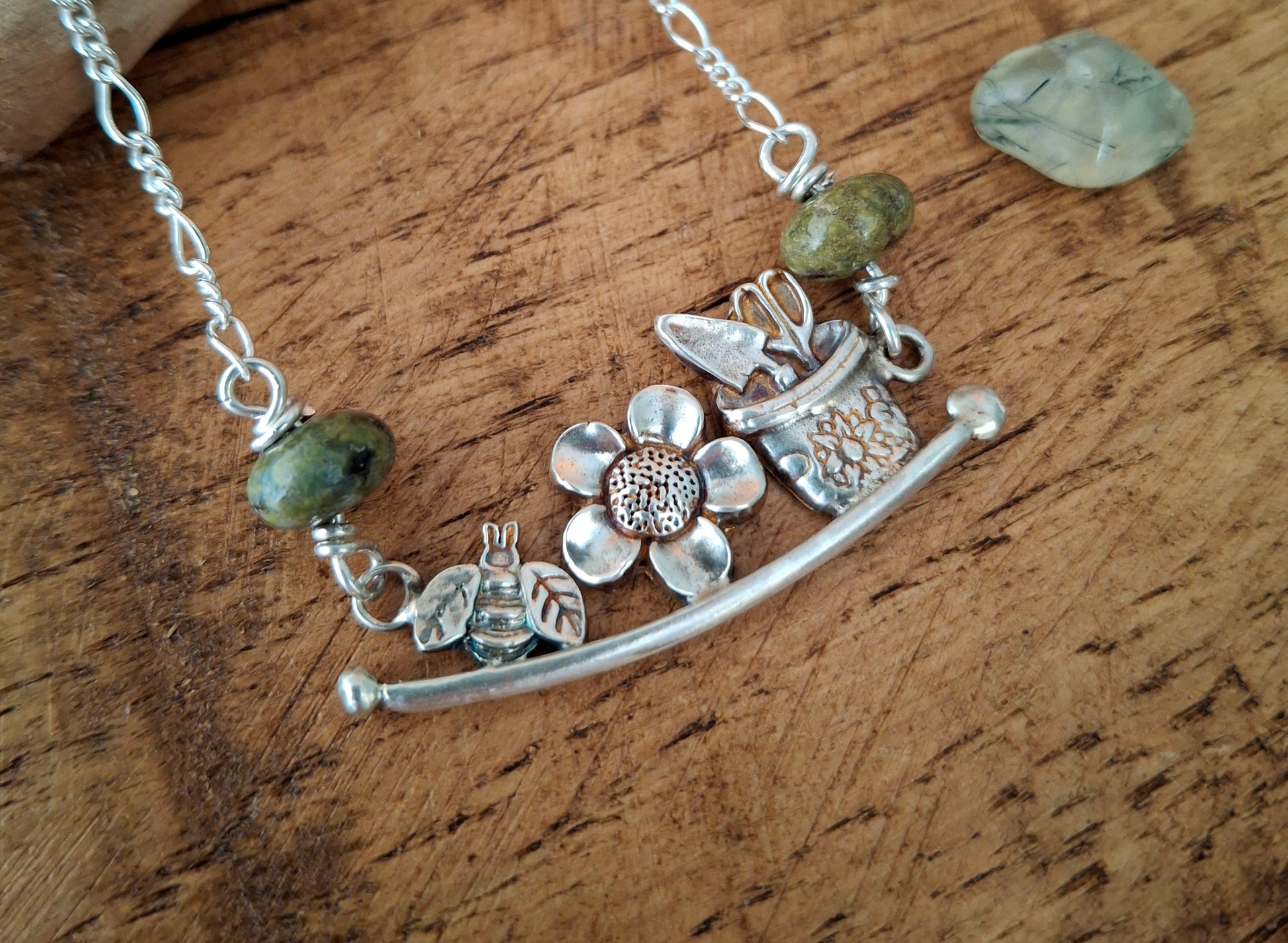 Planting Joy - Gardeners inspired Silver Necklace - Irmy Creations