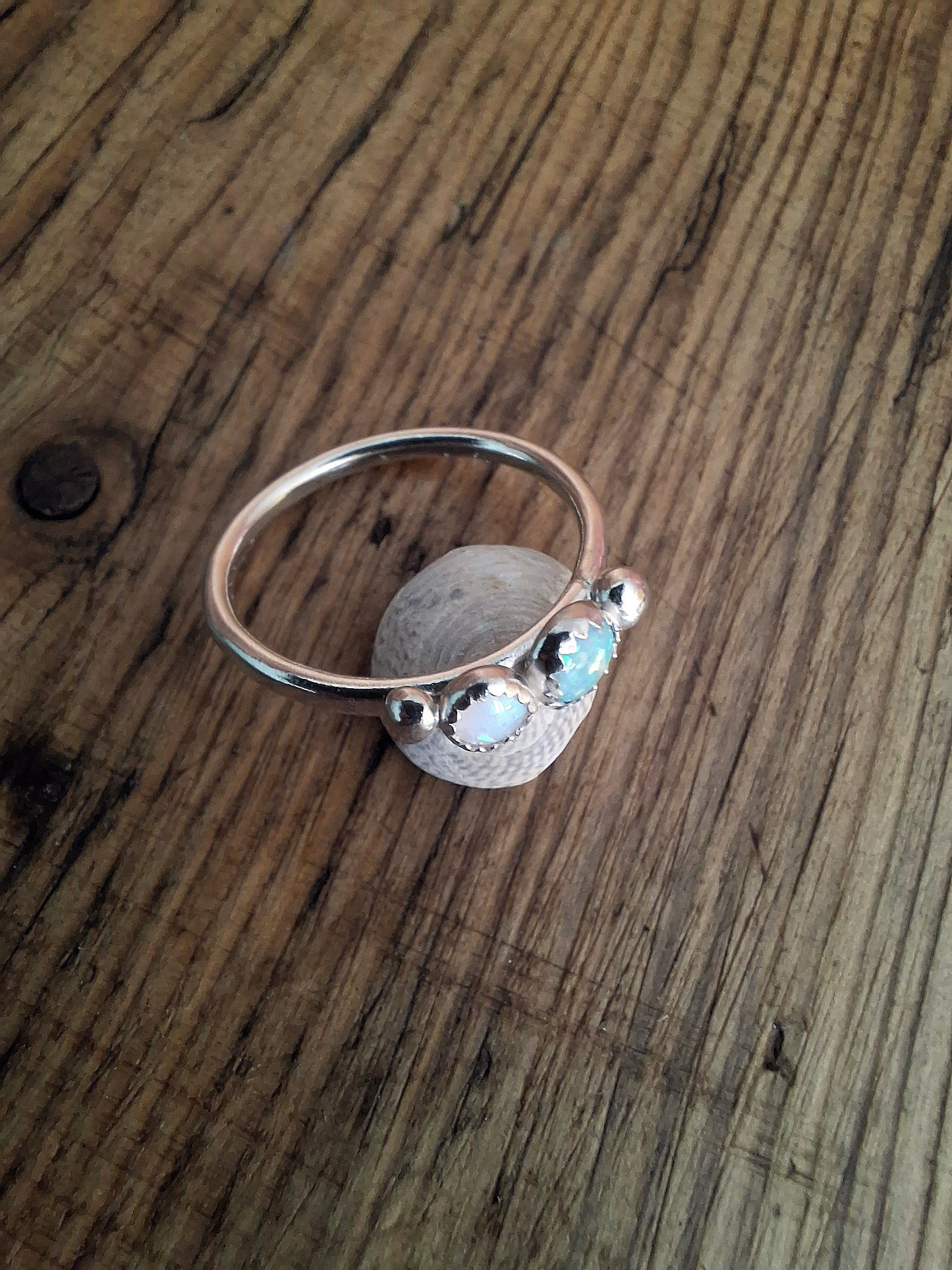 Seaside Opal Ring, UK Size Q