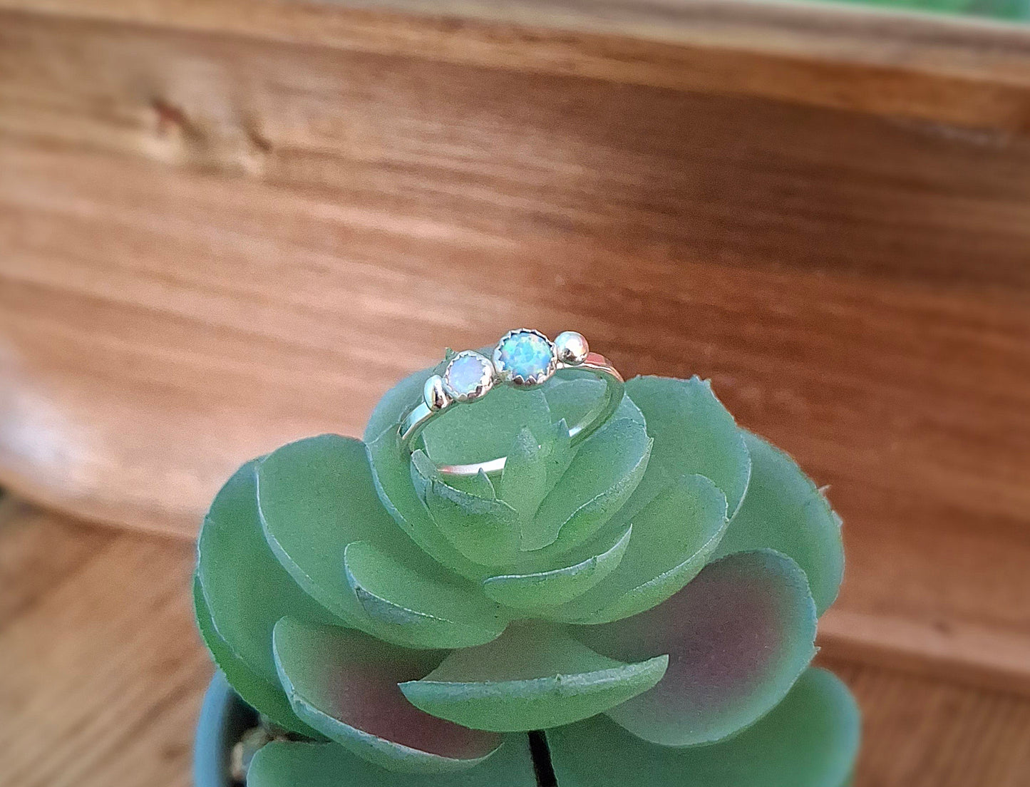 Seaside Opal Ring, UK Size Q