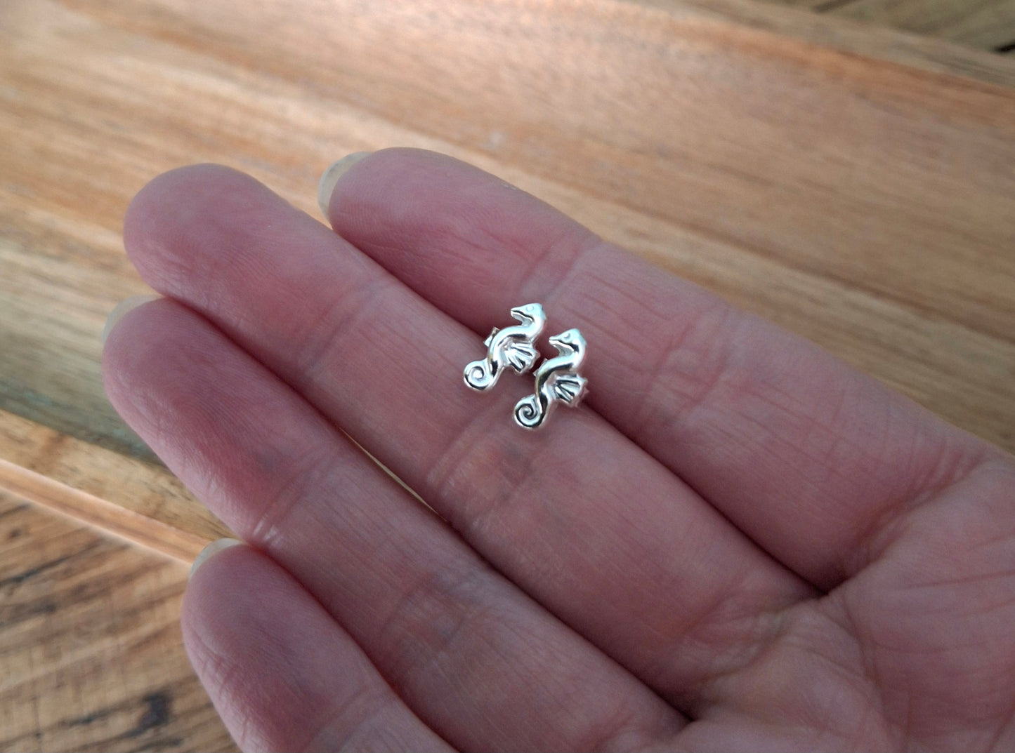 Handmade Seahorse Studs