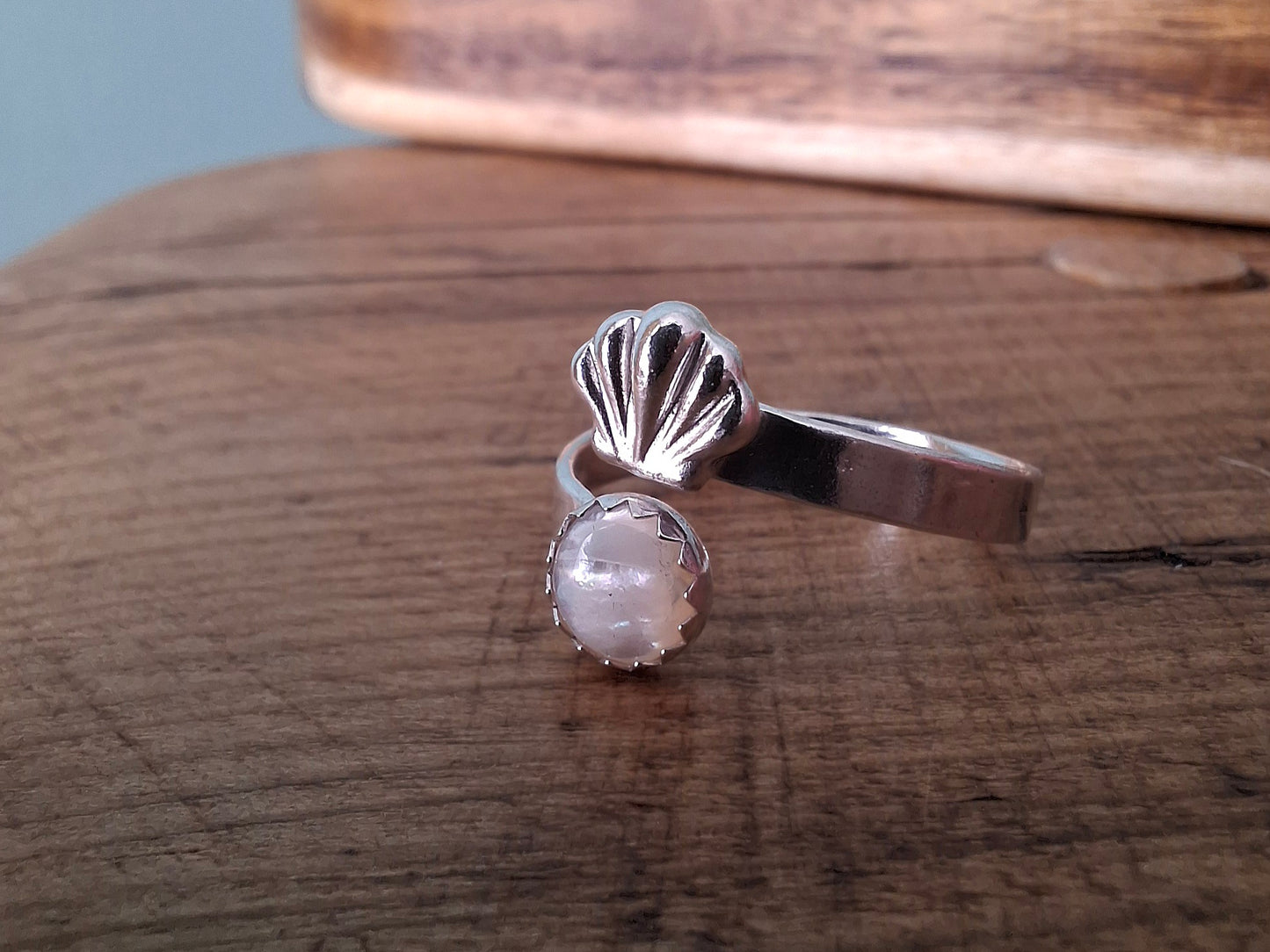 Handmade Silver Shell & Mother of Pearl Ring