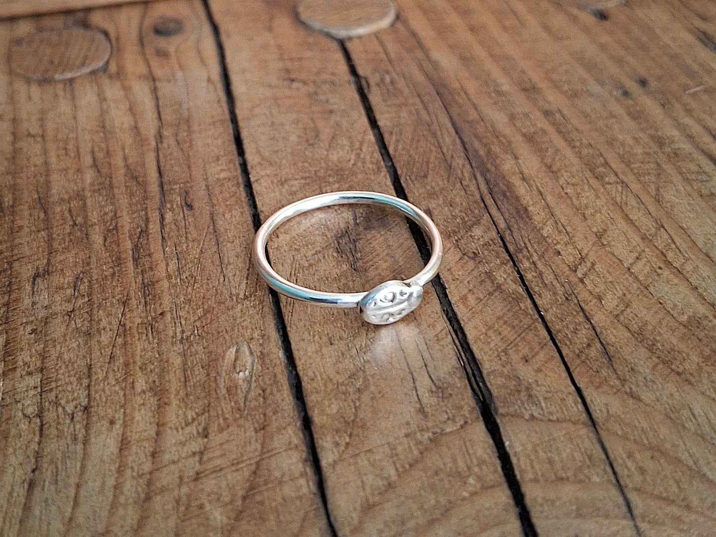 Handmade Ladybird Silver Ring