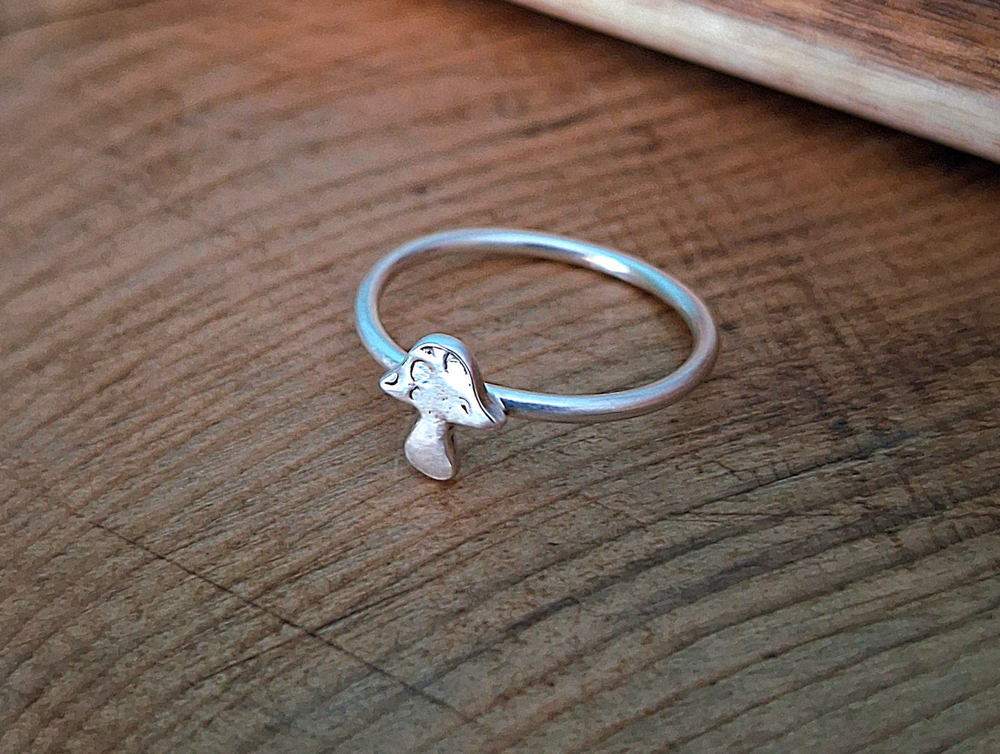 Handmade Mushroom Silver Ring