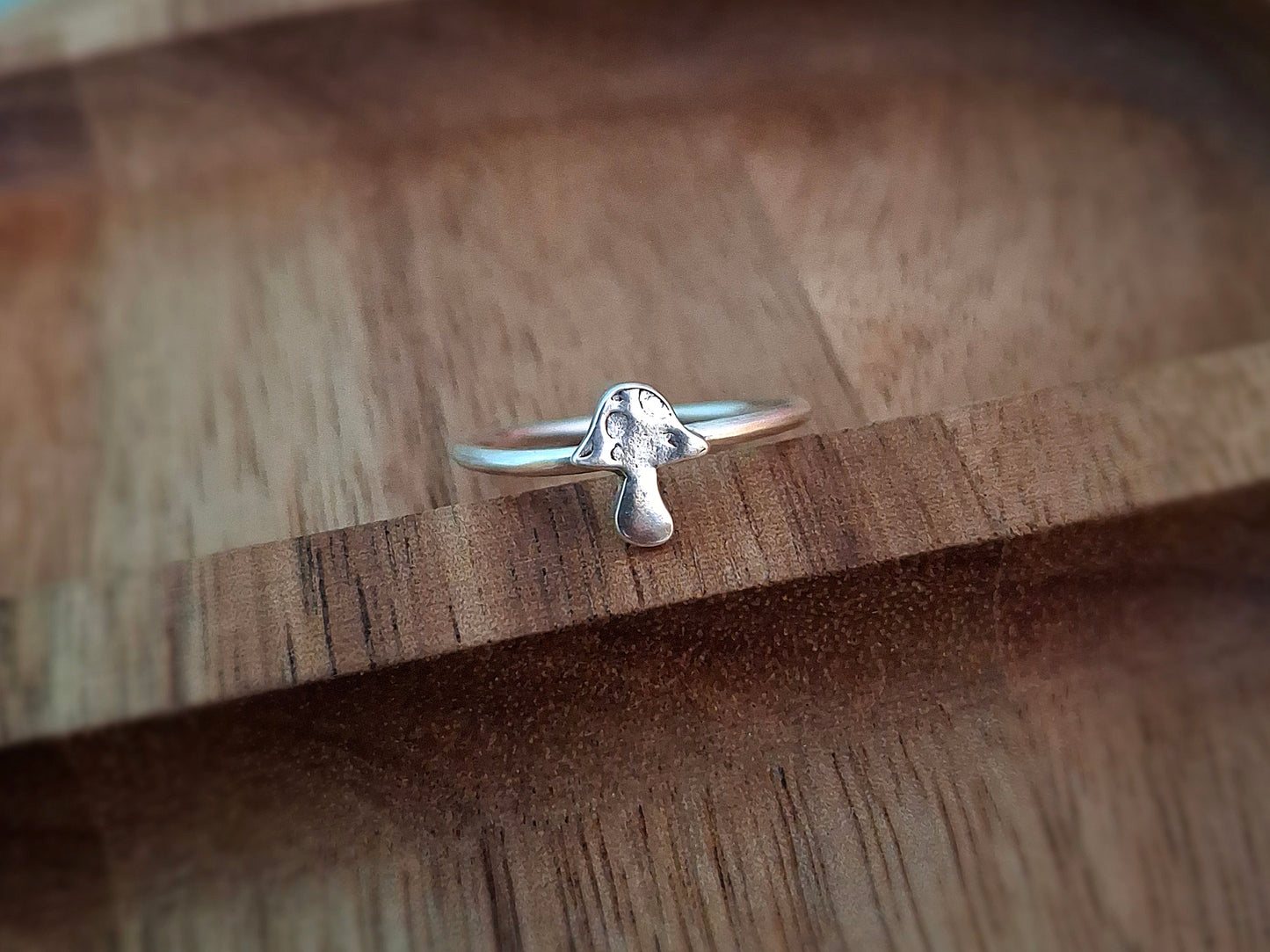 Handmade Mushroom Silver Ring