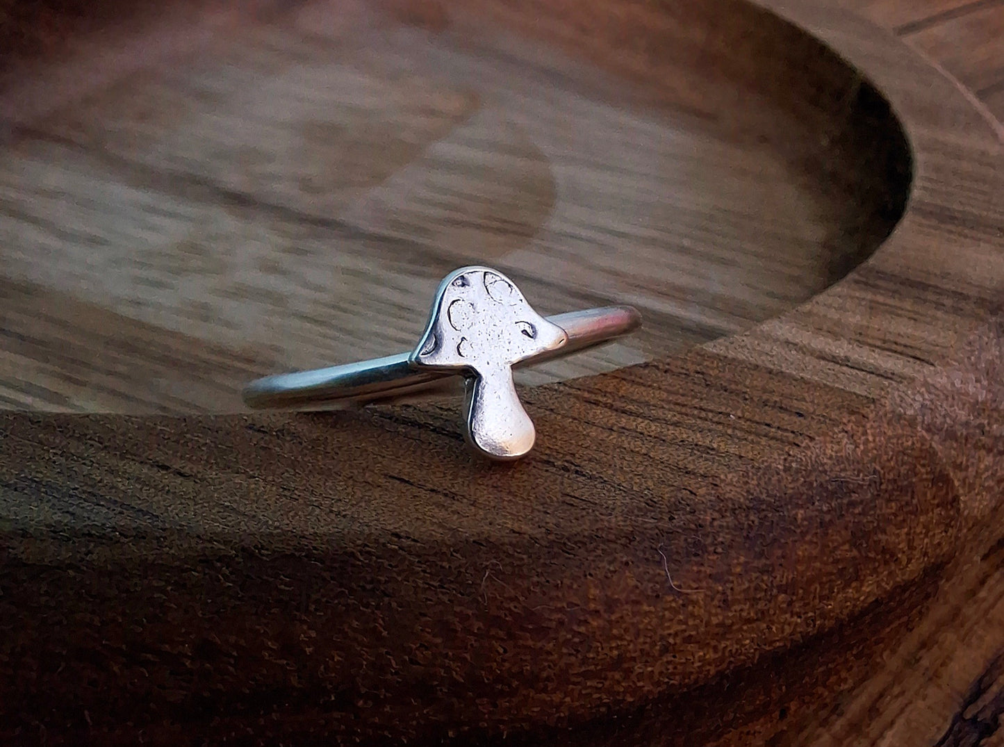 Handmade Mushroom Silver Ring