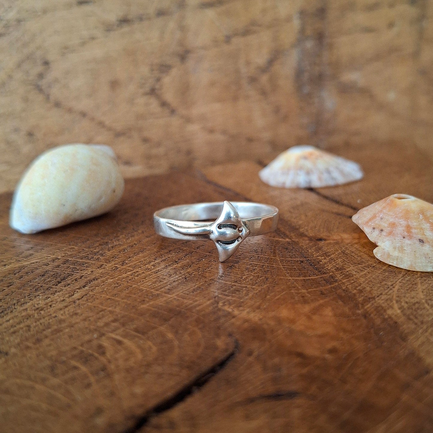 Handmade Sting Ray Silver Ring