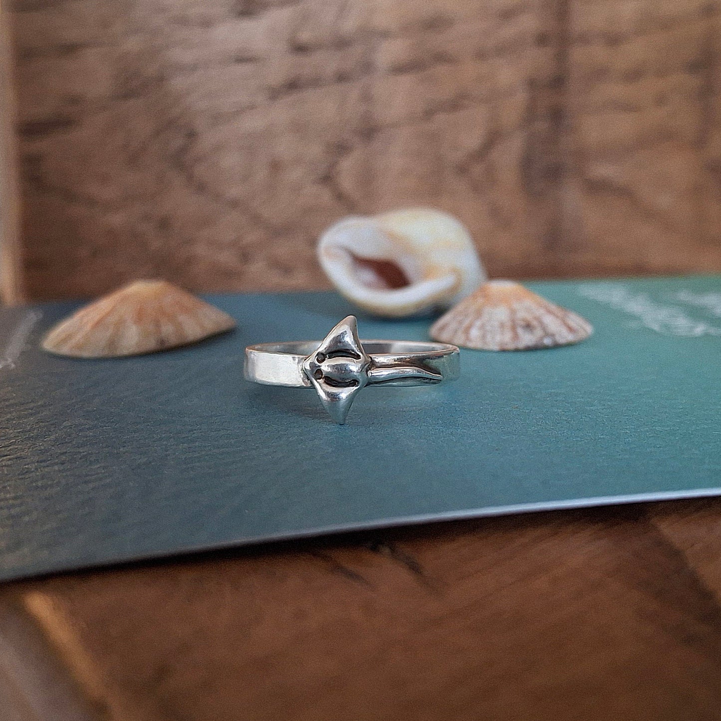 Handmade Sting Ray Silver Ring