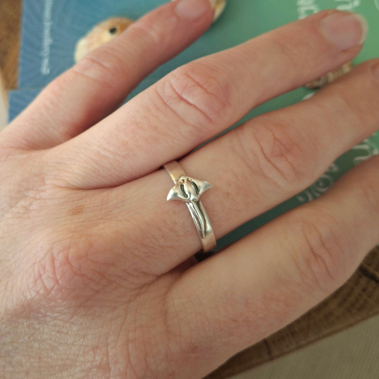 Handmade Sting Ray Silver Ring