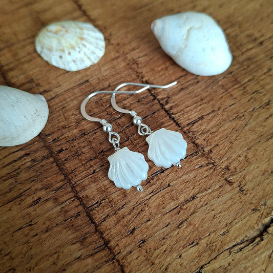 Small Mother of Pearl Silver Earrings