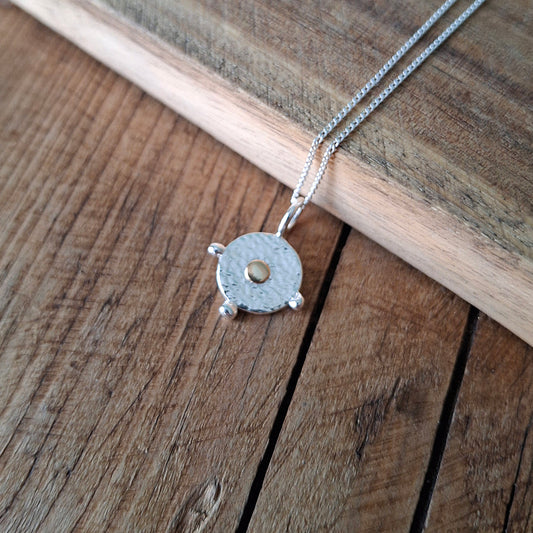 Boho Dot Silver & Gold Necklace