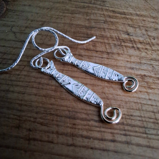 Handmade Quirky Silver & Gold Fish Earrings