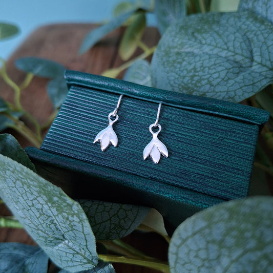 Small Handmade Snowdrop Earrings