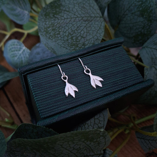 Small Handmade Snowdrop Earrings