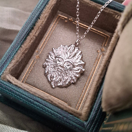 Handmade Wildman Silver Pendant with Necklace
