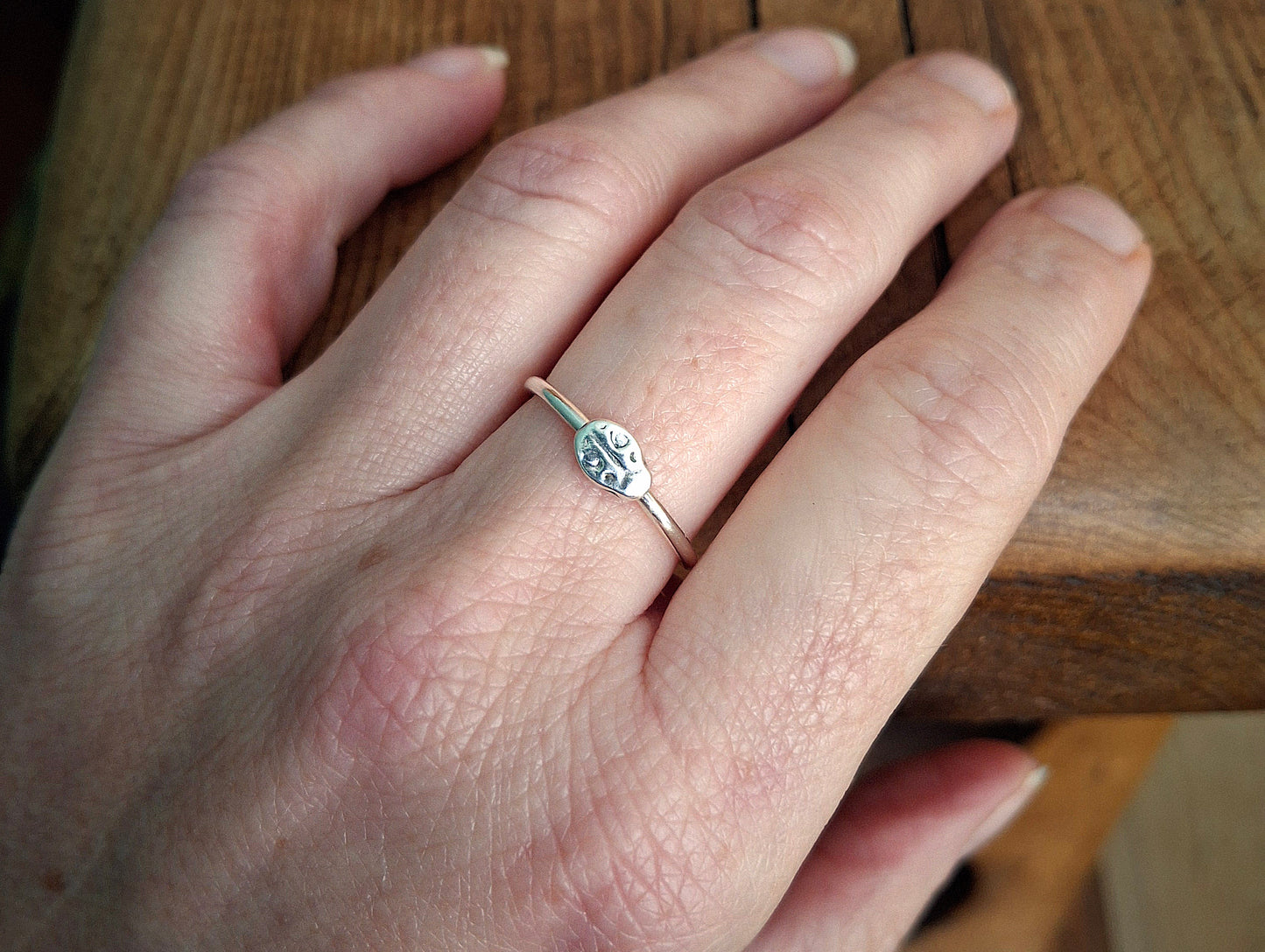 Handmade Ladybird Silver Ring