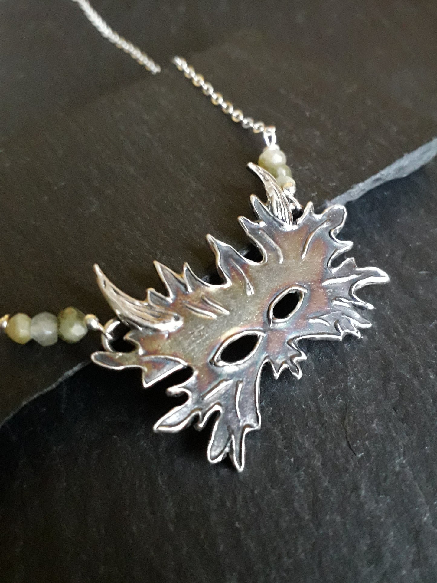 The Greenman Mask, Beltane, Forest, Woodland, Necklace - Irmy Creations