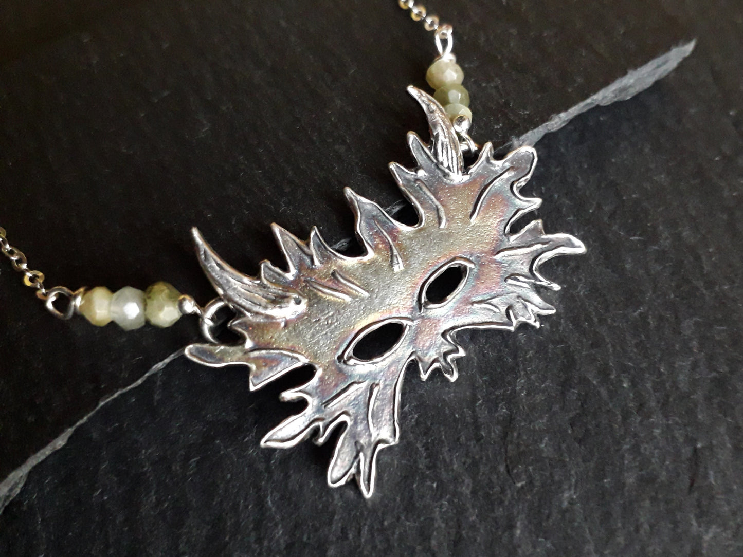 The Greenman Mask, Beltane, Forest, Woodland, Necklace - Irmy Creations