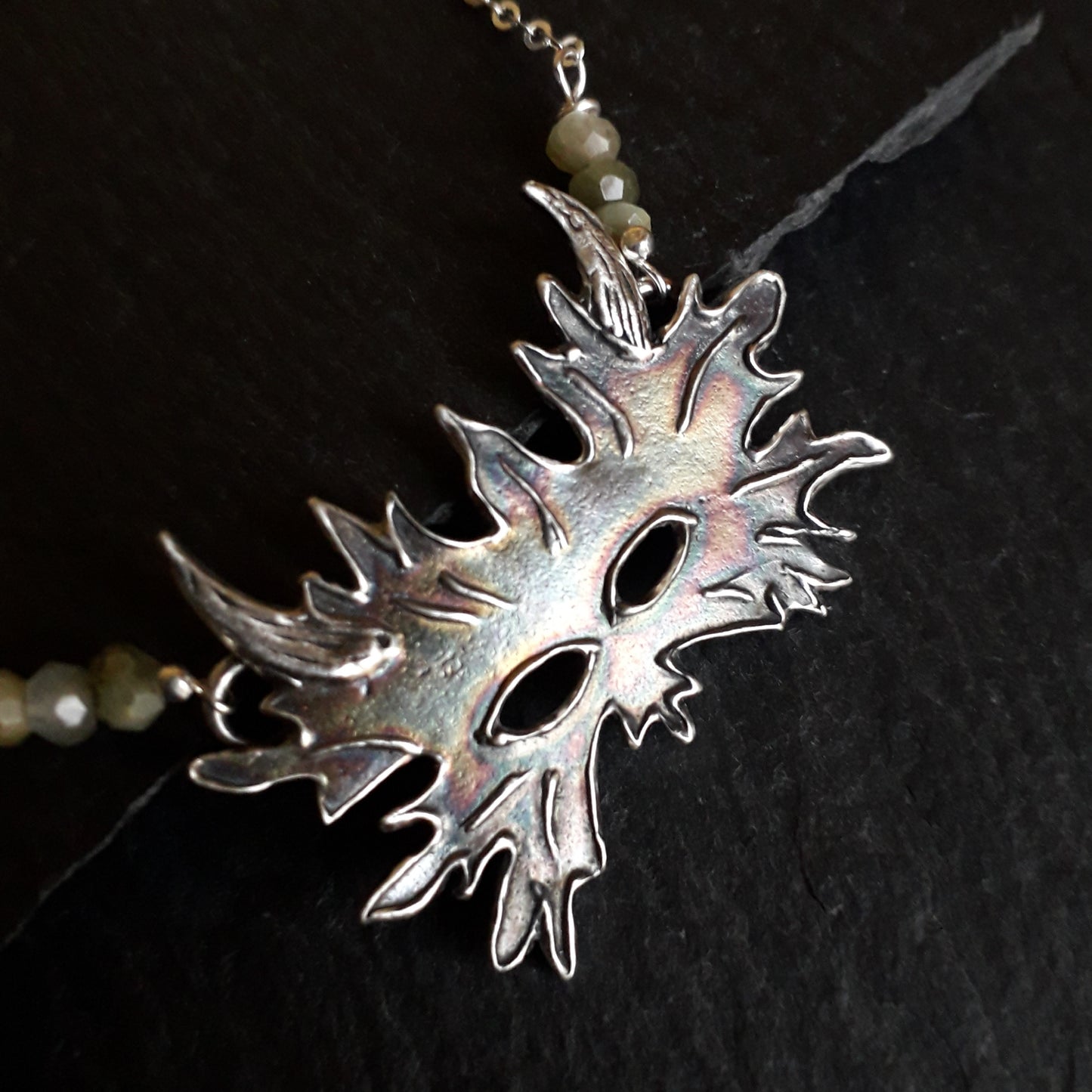 The Greenman Mask, Beltane, Forest, Woodland, Necklace - Irmy Creations