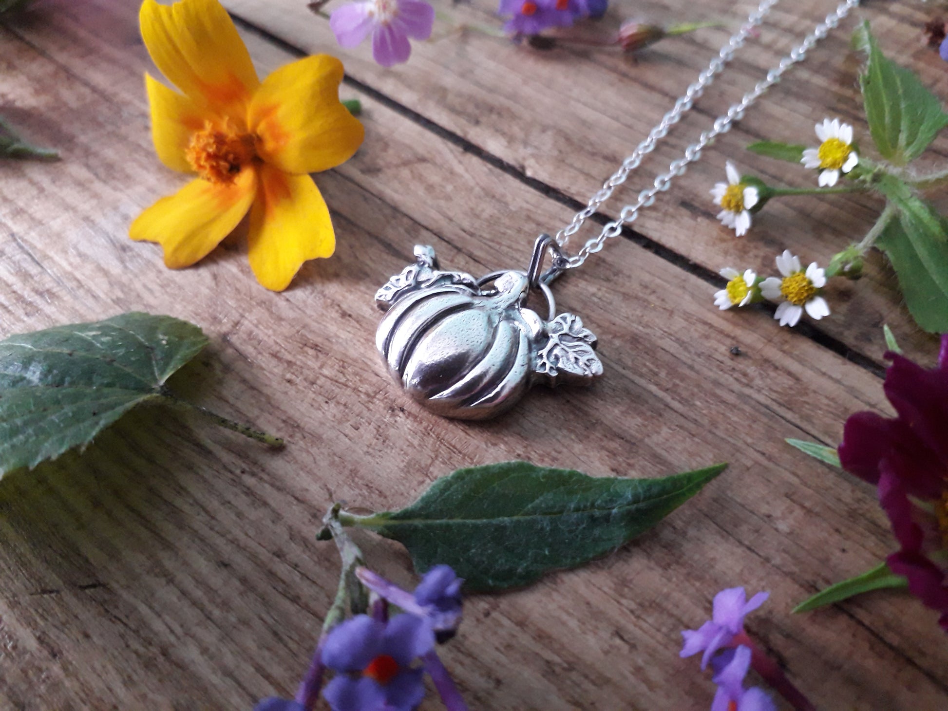 Pumpkin Silver Necklace - Irmy Creations