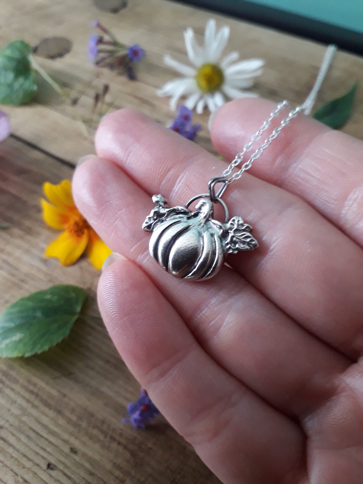 Pumpkin Silver Necklace - Irmy Creations