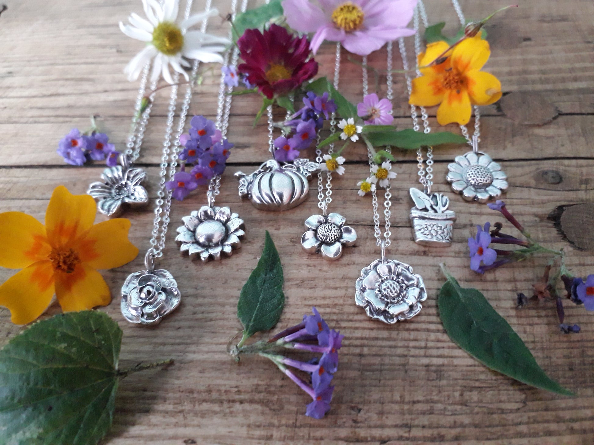 Summer Flower No 5 Silver Necklace - Irmy Creations