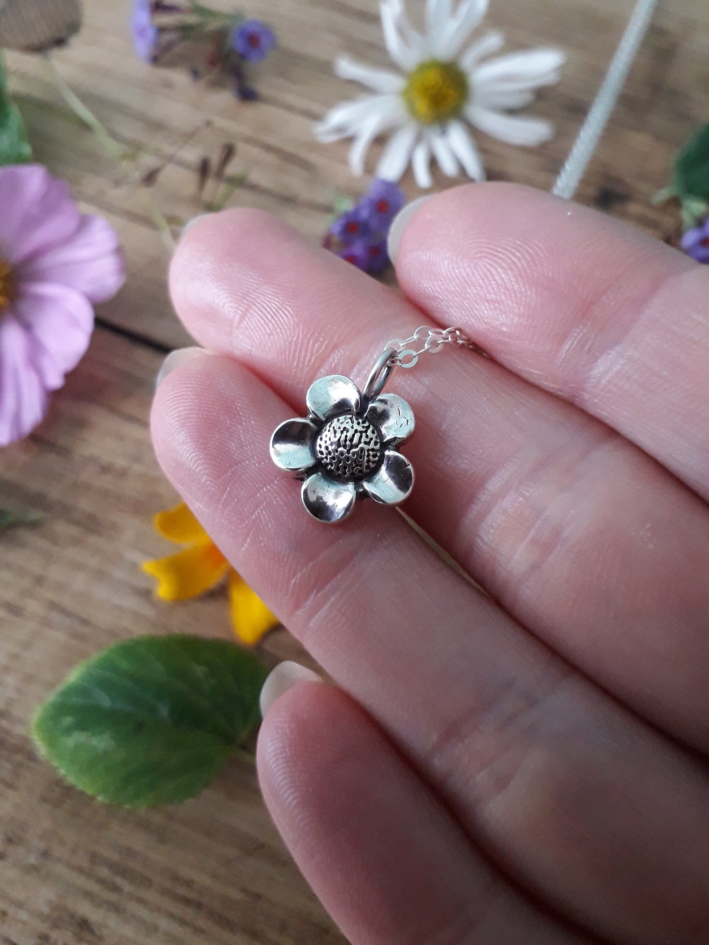 Summer Flower No.2 Silver Necklace - Irmy Creations