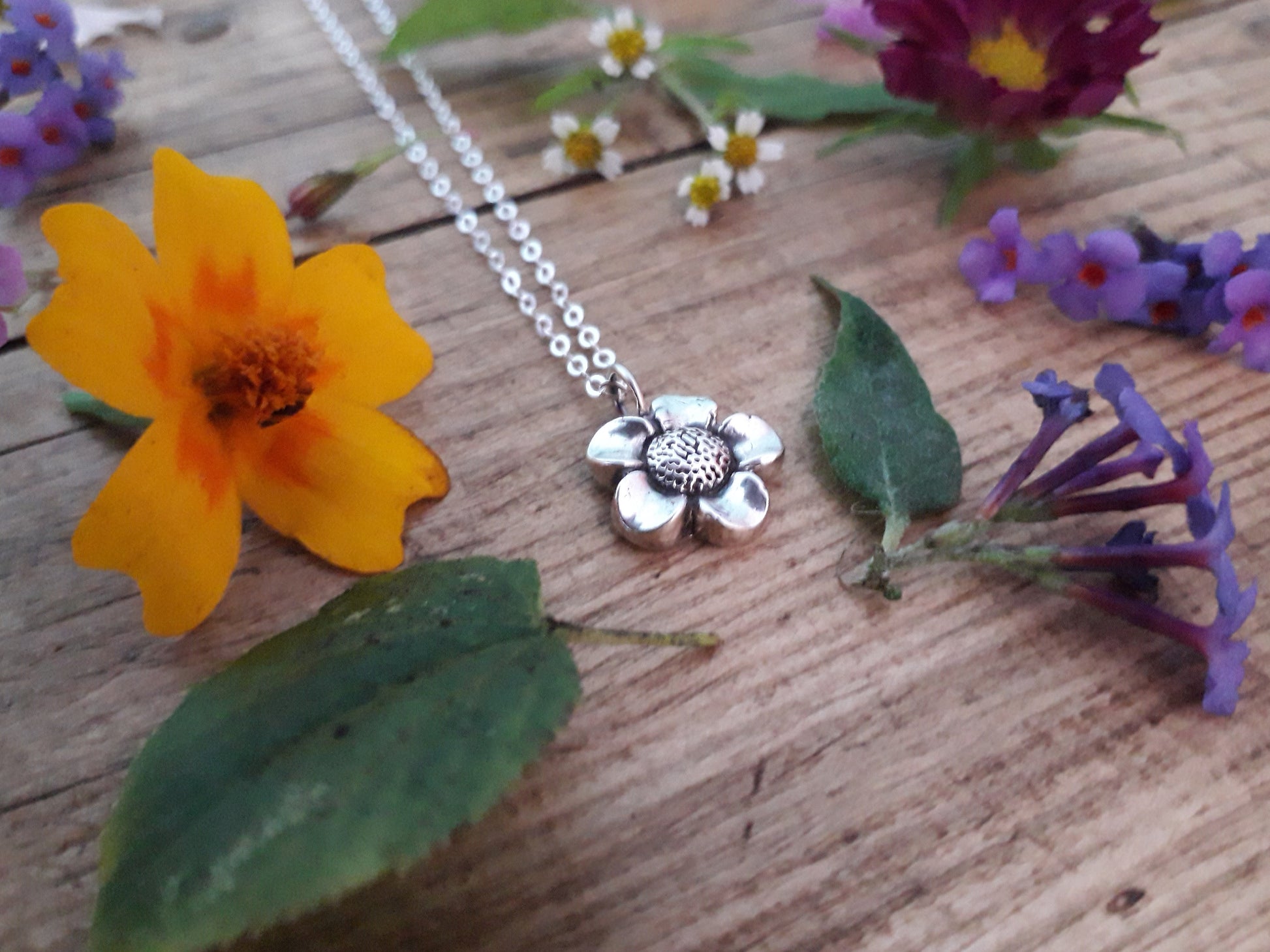 Summer Flower No.2 Silver Necklace - Irmy Creations