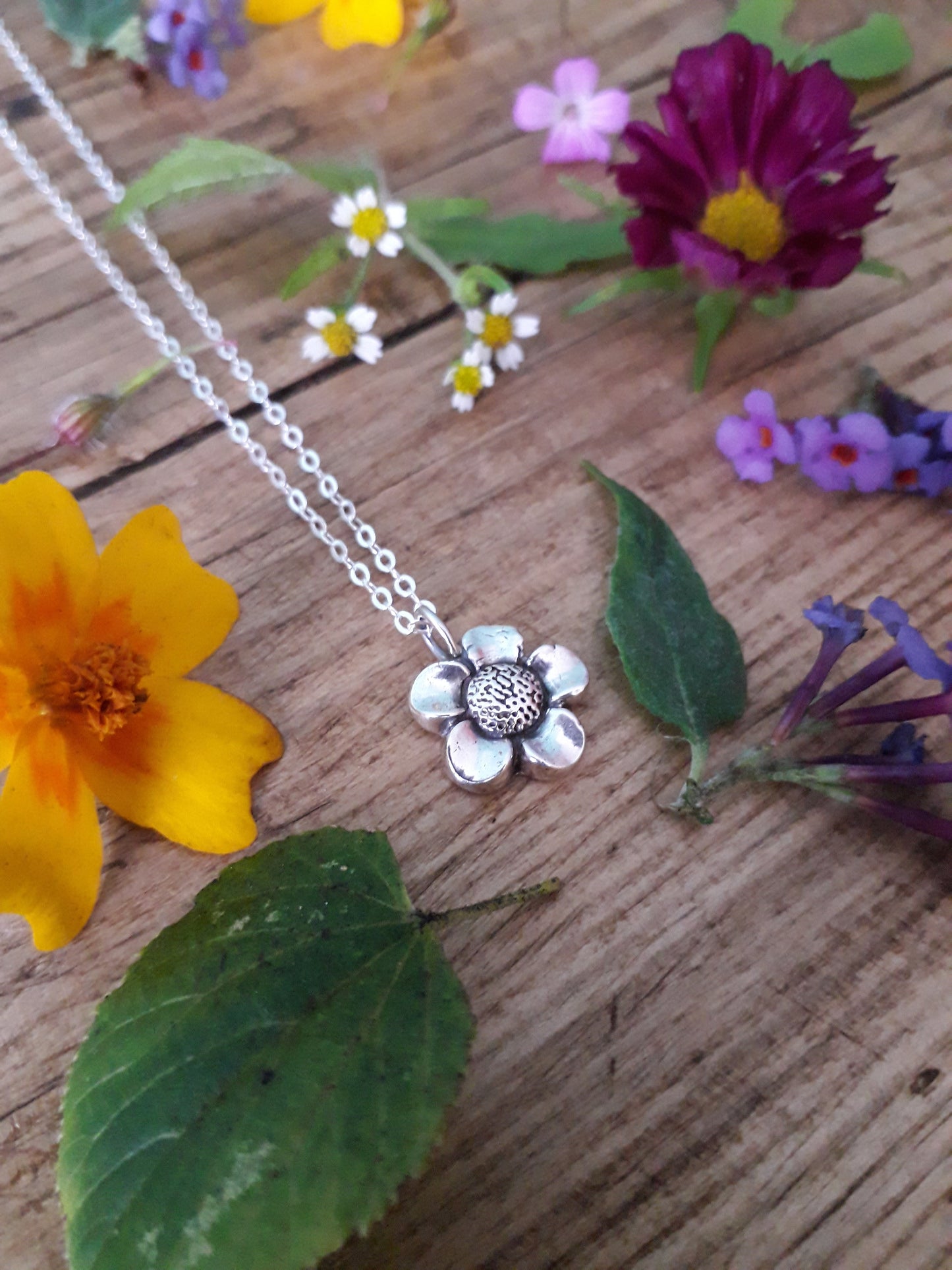 Summer Flower No.2 Silver Necklace - Irmy Creations