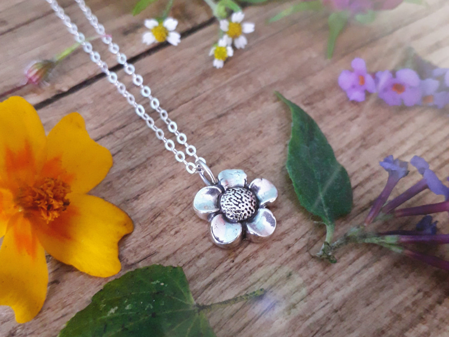 Summer Flower No.2 Silver Necklace - Irmy Creations