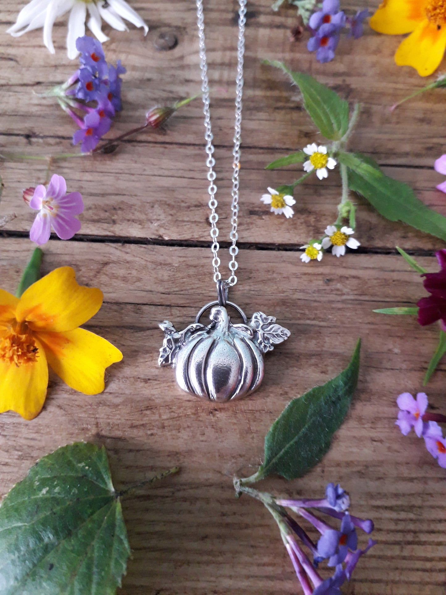 Pumpkin Silver Necklace - Irmy Creations