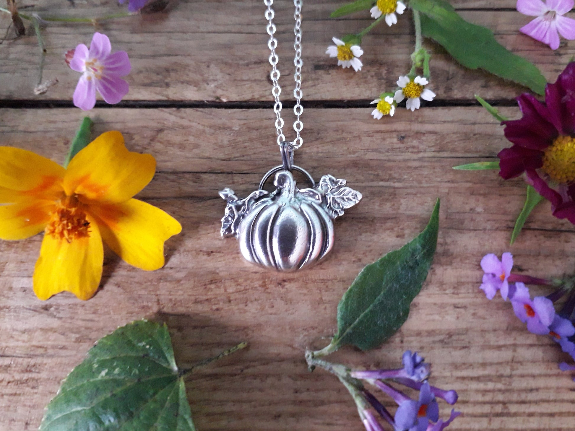 Pumpkin Silver Necklace - Irmy Creations