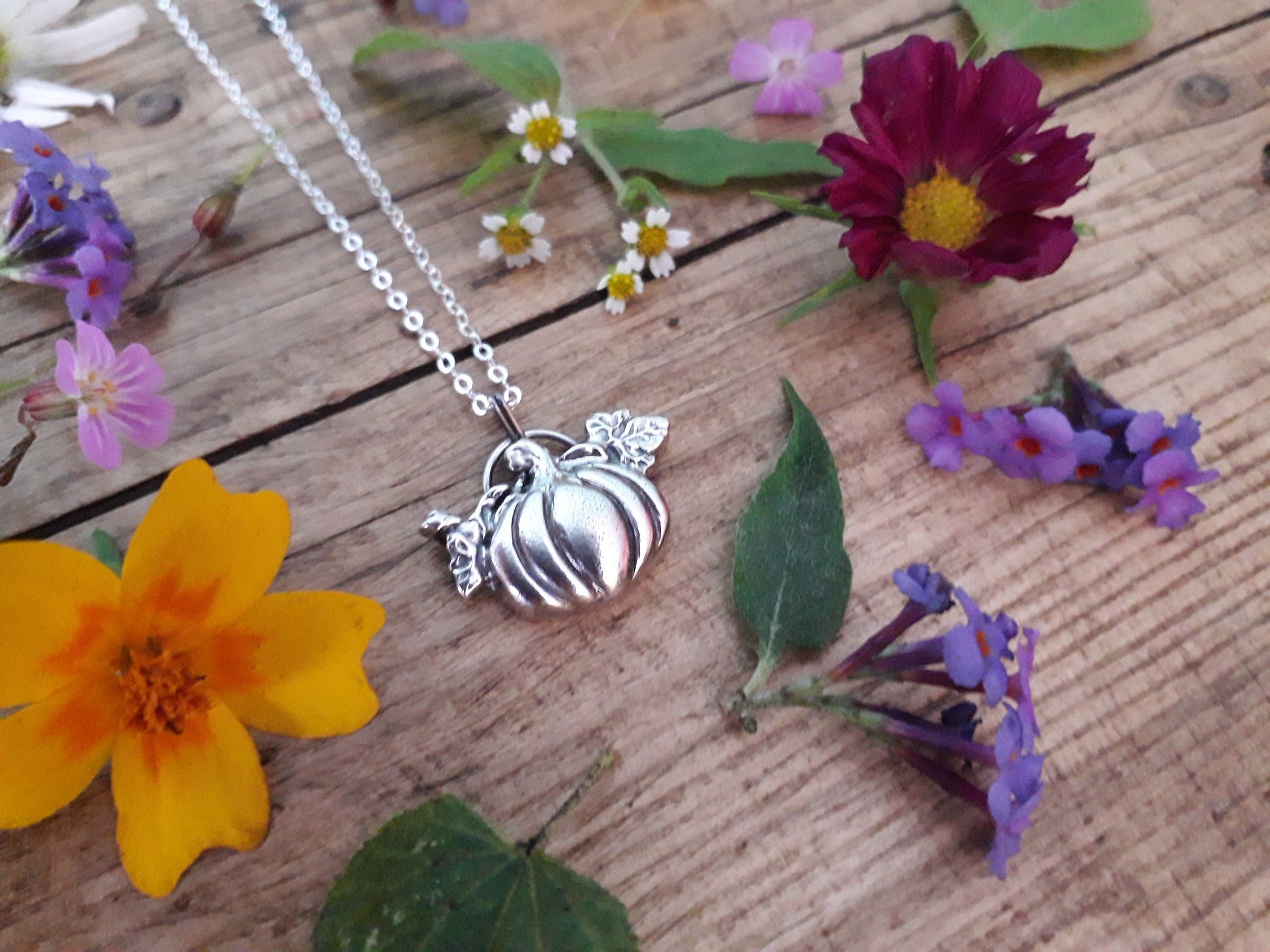 Pumpkin Silver Necklace - Irmy Creations