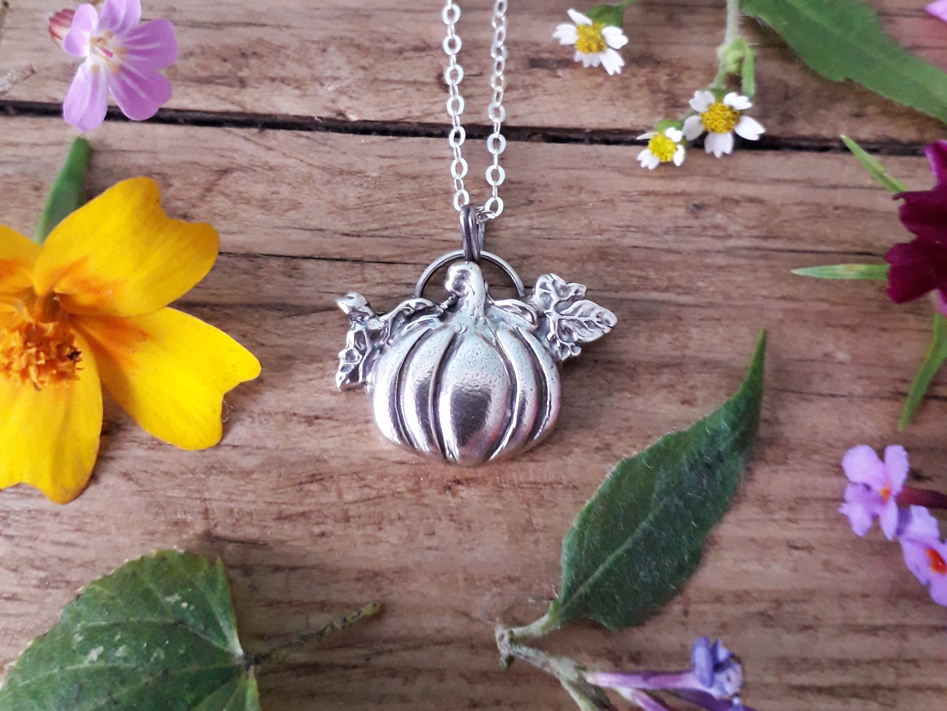 Pumpkin Silver Necklace - Irmy Creations