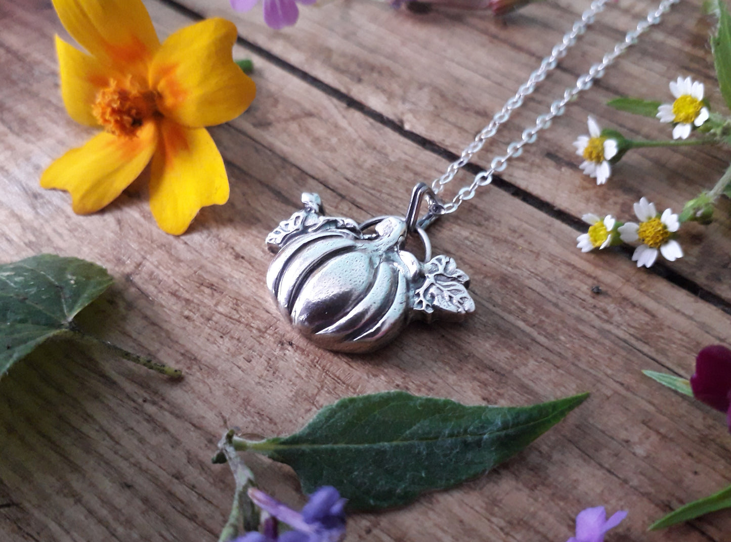 Pumpkin Silver Necklace - Irmy Creations