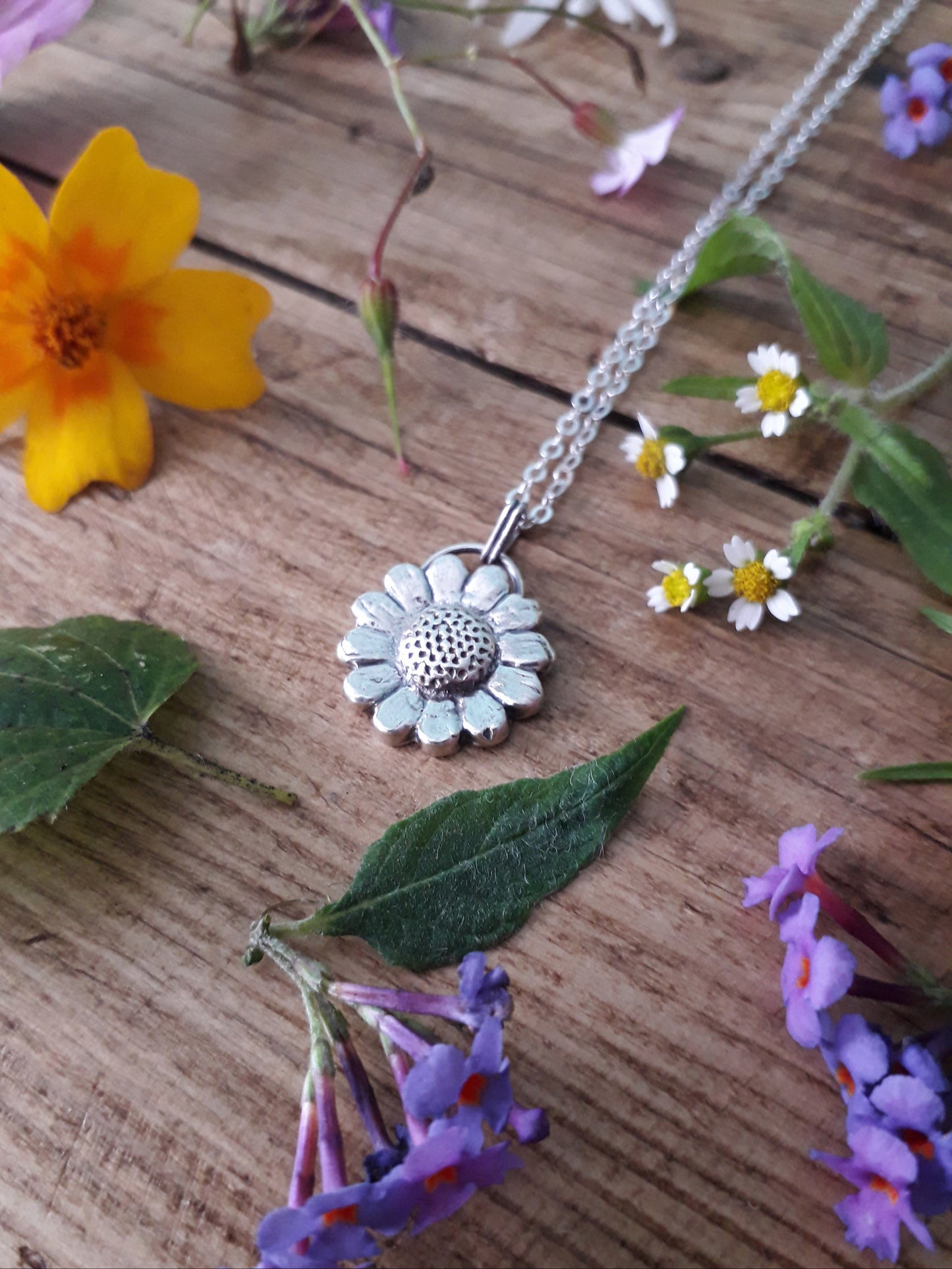 Summer Flower No 5 Silver Necklace - Irmy Creations