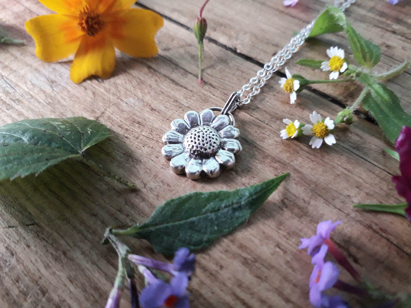 Summer Flower No 5 Silver Necklace - Irmy Creations