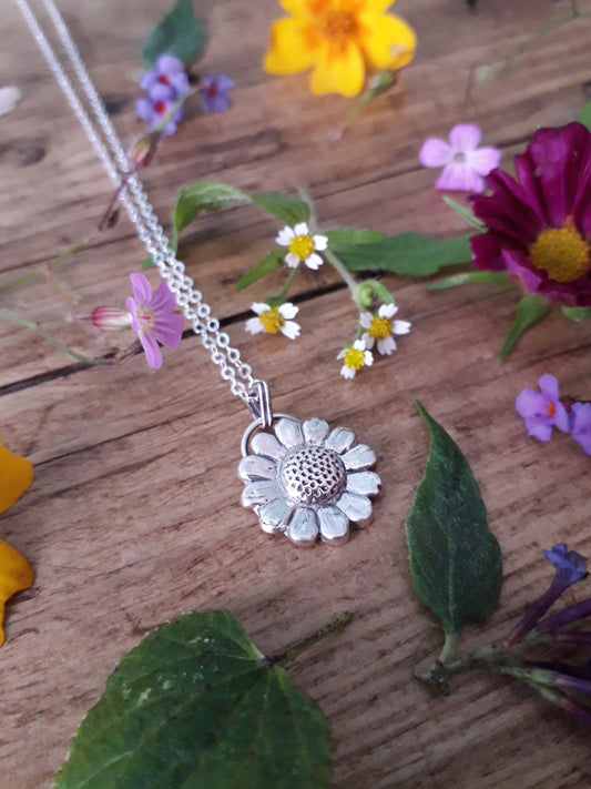 Summer Flower No 5 Silver Necklace - Irmy Creations