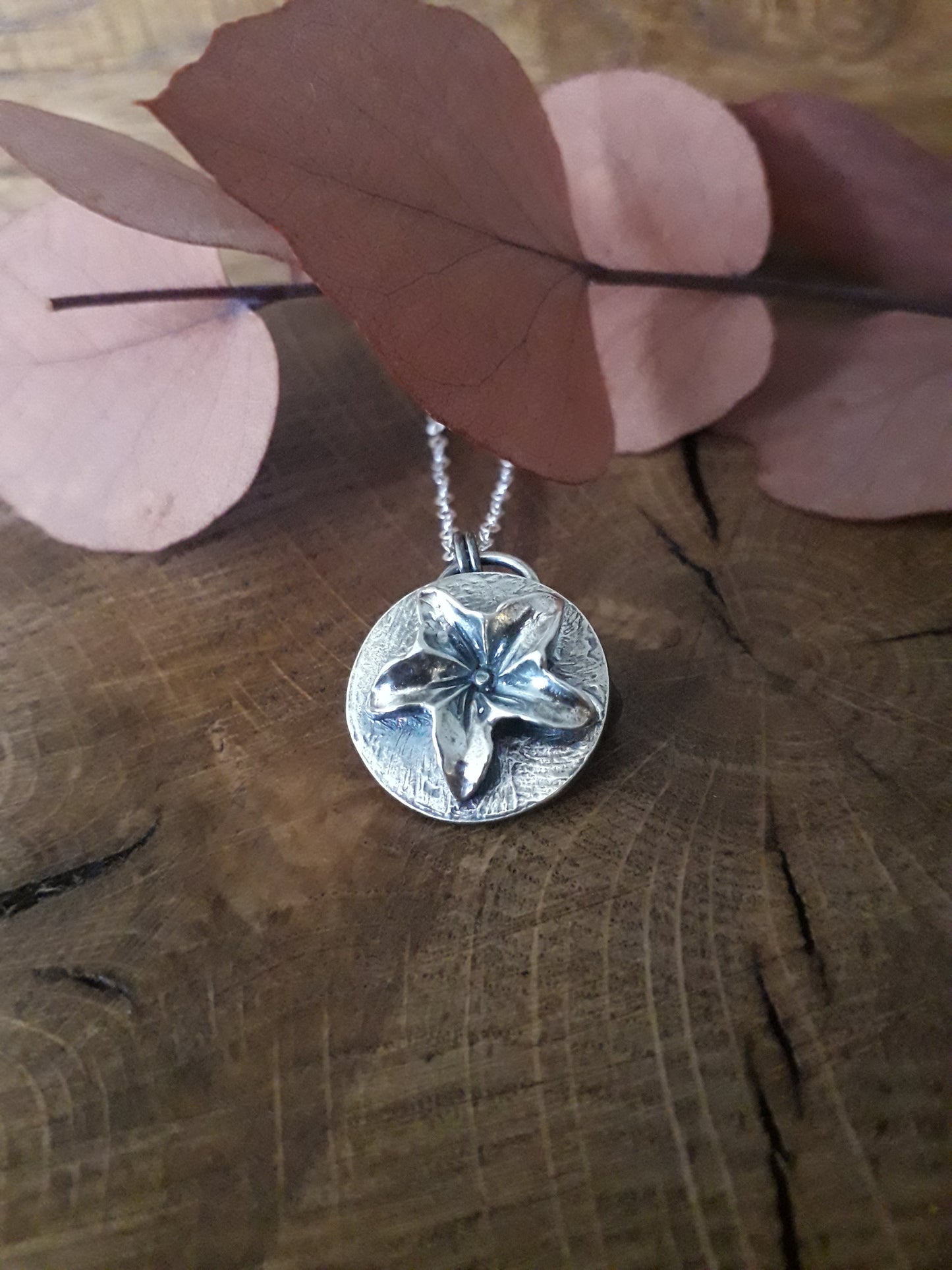 Flower sculpture pendant plumeria - Irmy Creations