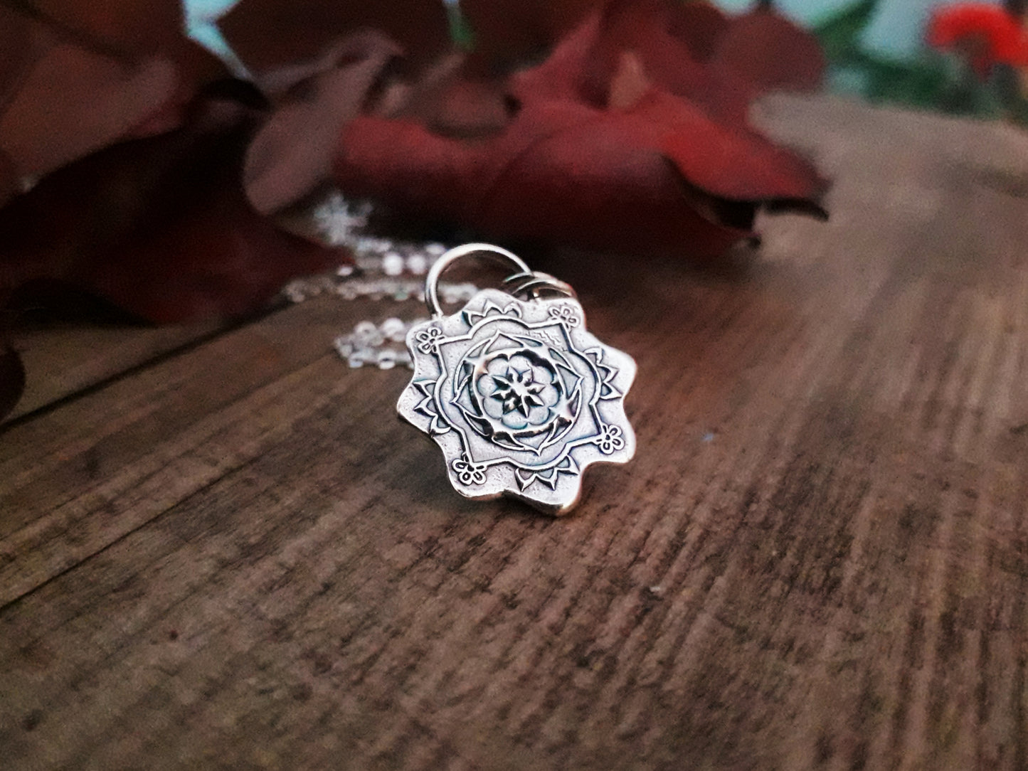 Made to order - Boho Mandala Silver Pendant 2 - Irmy Creations