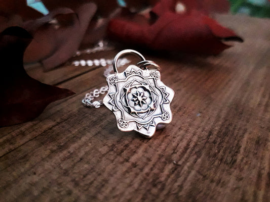 Made to order - Boho Mandala Silver Pendant 2 - Irmy Creations