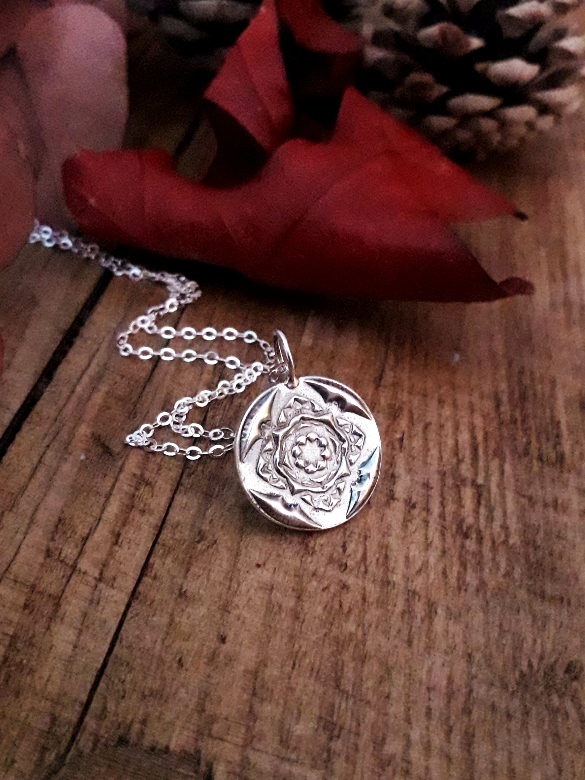 Boho Mandala Silver  Pendant - Irmy Creations